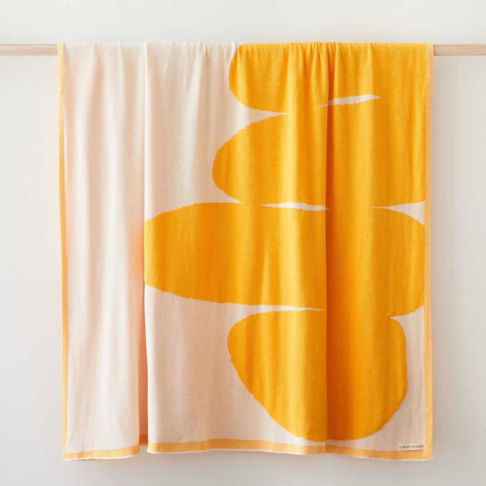 West Elm Golden Yellow Throw Blanket
